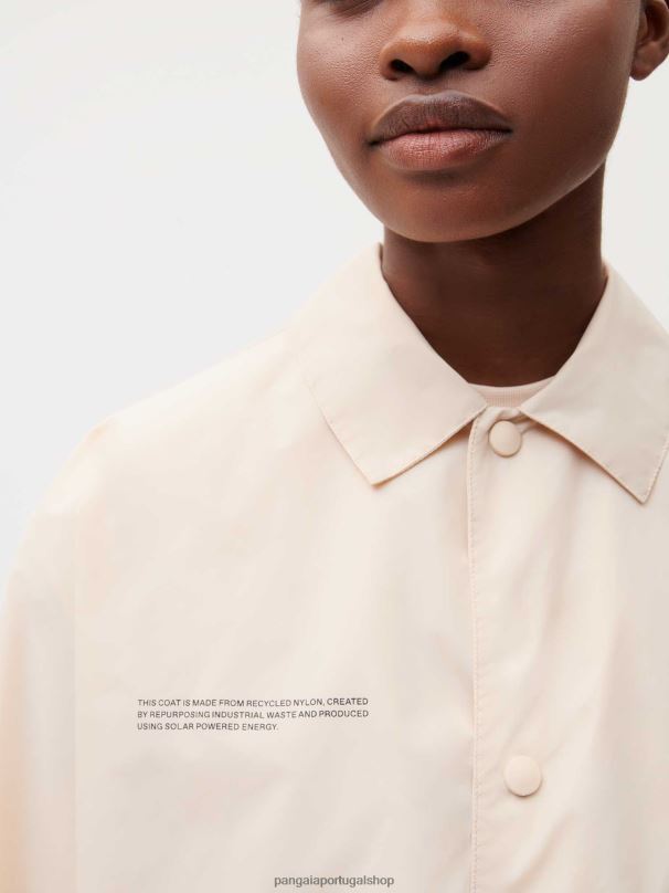 trench coat de náilon reciclado mulheres Pangaia JJJ8D477 areia roupas