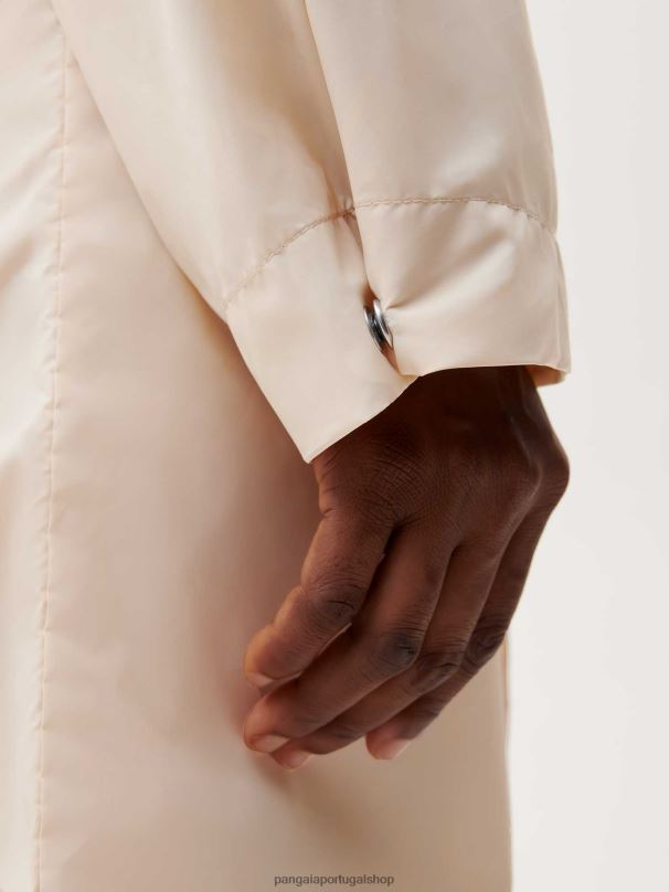 trench coat de náilon reciclado mulheres Pangaia JJJ8D477 areia roupas