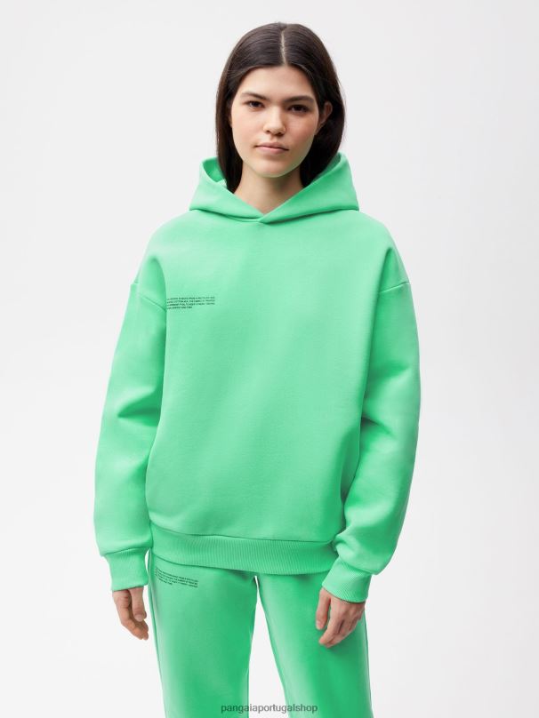 moletom com assinatura mulheres Pangaia JJJ8D37 verde menta roupas