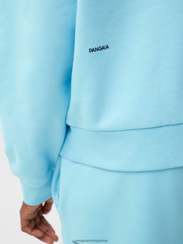 moletom com assinatura mulheres Pangaia JJJ8D47 azul celeste roupas