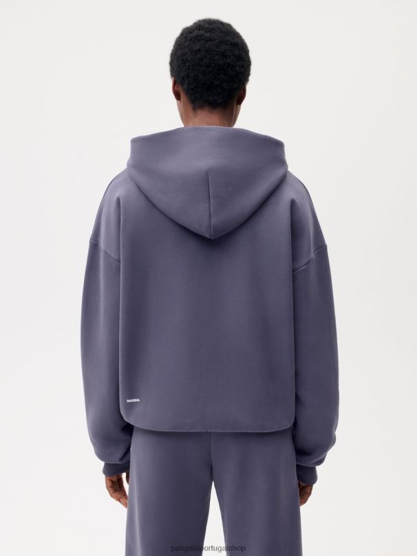 moletom com zíper de ajuste largo mulheres Pangaia JJJ8D34 azul ardósia roupas