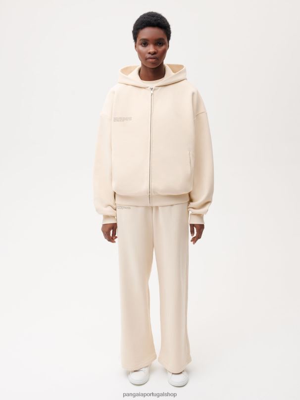 moletom com zíper de ajuste largo mulheres Pangaia JJJ8D48 areia roupas