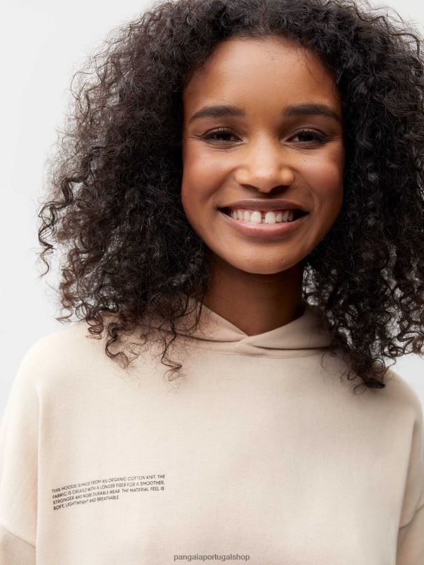 moletom de malha de algodão orgânico mulheres Pangaia JJJ8D26 areia roupas