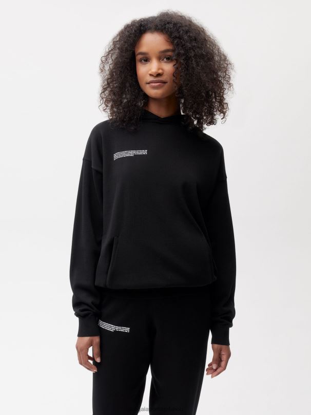 moletom de malha de algodão orgânico mulheres Pangaia JJJ8D53 preto roupas