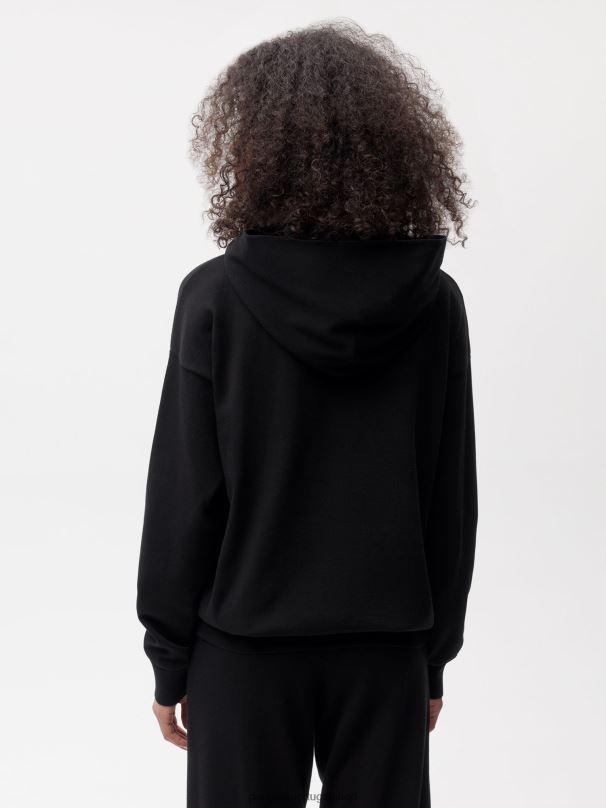 moletom de malha de algodão orgânico mulheres Pangaia JJJ8D53 preto roupas