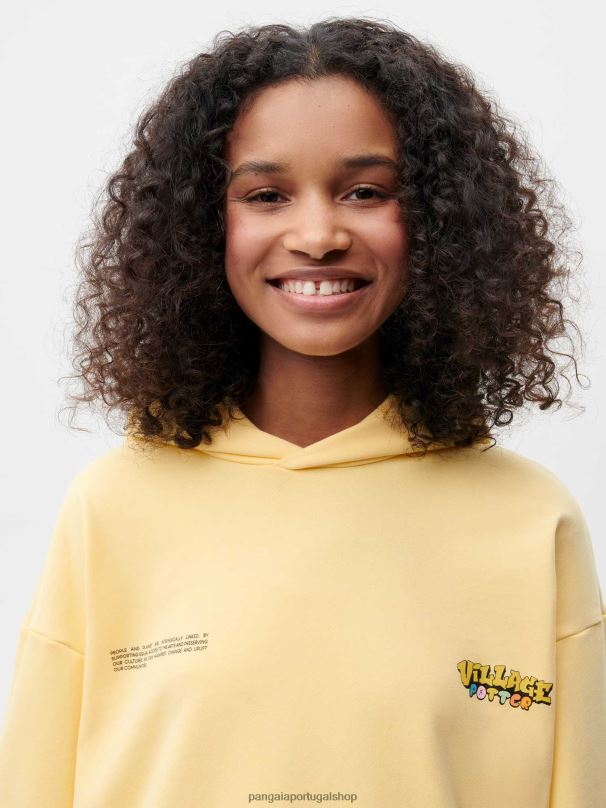 moletom x roberto lugo 365 mulheres Pangaia JJJ8D64 botão de ouro amarelo roupas