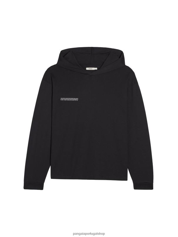 top loungewear de algodão orgânico com fibra C mulheres Pangaia JJJ8D508 preto roupas