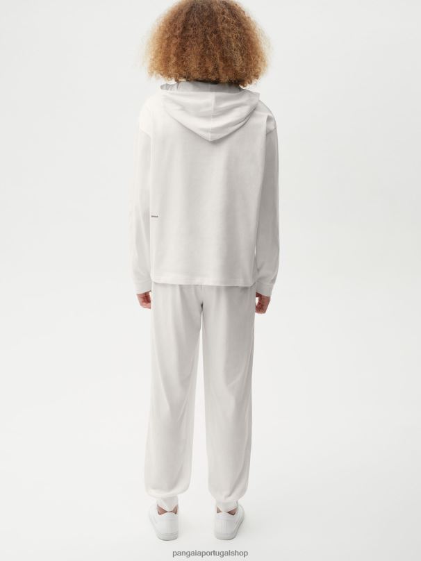 top loungewear de algodão orgânico com fibra C mulheres Pangaia JJJ8D509 off white roupas