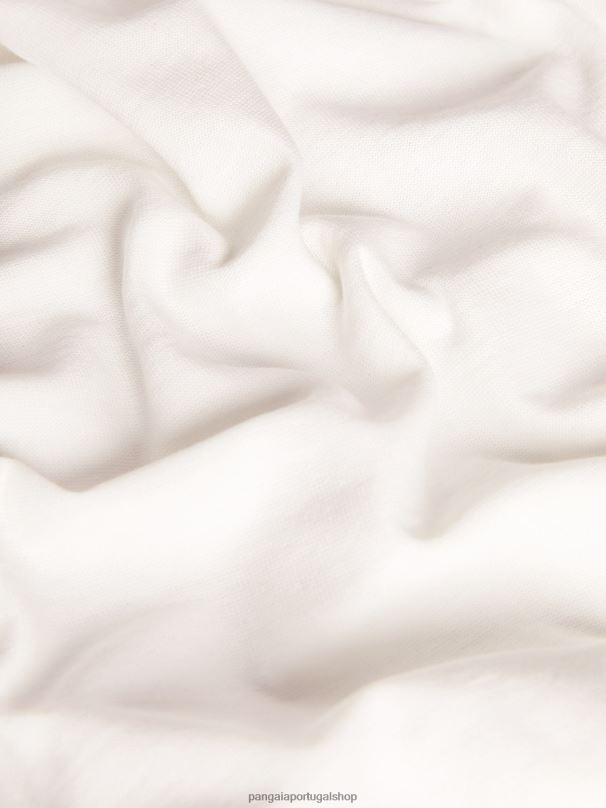 top loungewear de algodão orgânico com fibra C mulheres Pangaia JJJ8D509 off white roupas