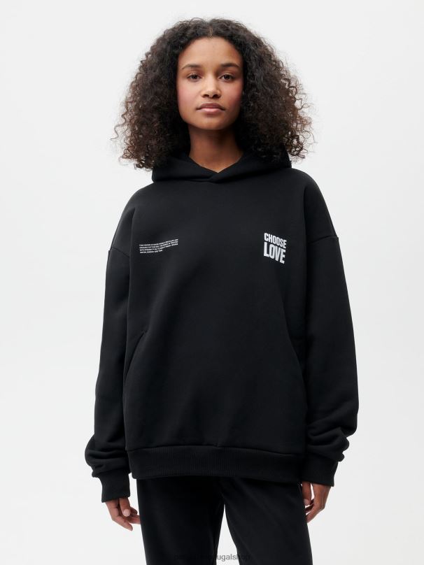 x escolha o moletom com assinatura de amor mulheres Pangaia JJJ8D62 preto roupas