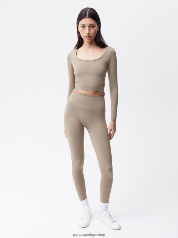 leggings de movimento mulheres Pangaia JJJ8D406 taupe roupas