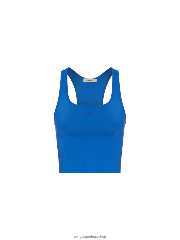 regata com nervuras de movimento mulheres Pangaia JJJ8D127 azul cobalto roupas