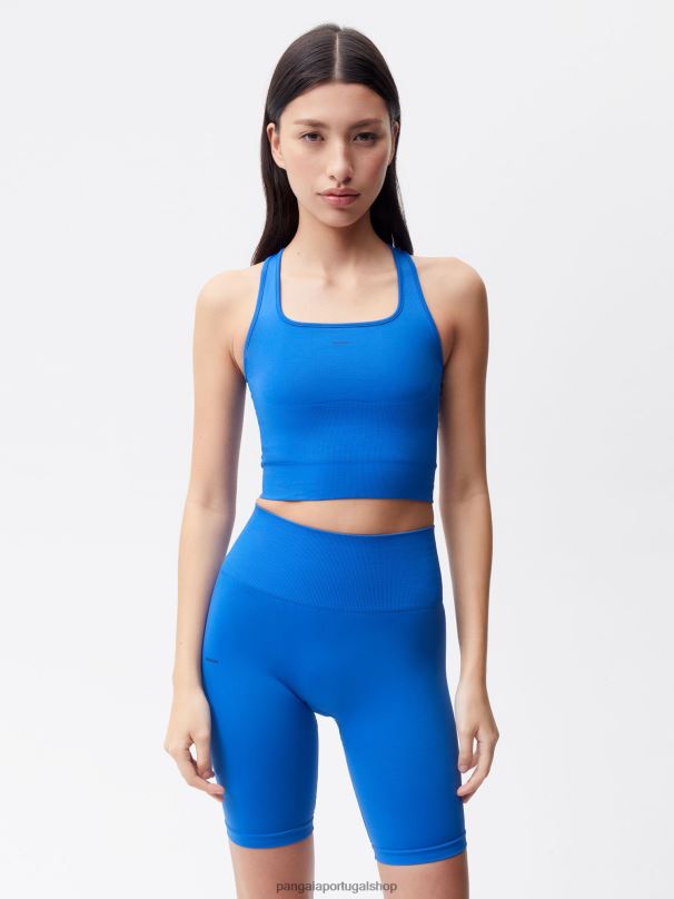 regata com nervuras de movimento mulheres Pangaia JJJ8D127 azul cobalto roupas