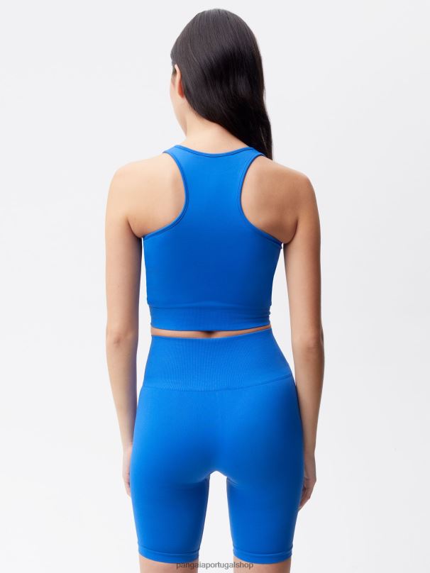 regata com nervuras de movimento mulheres Pangaia JJJ8D127 azul cobalto roupas