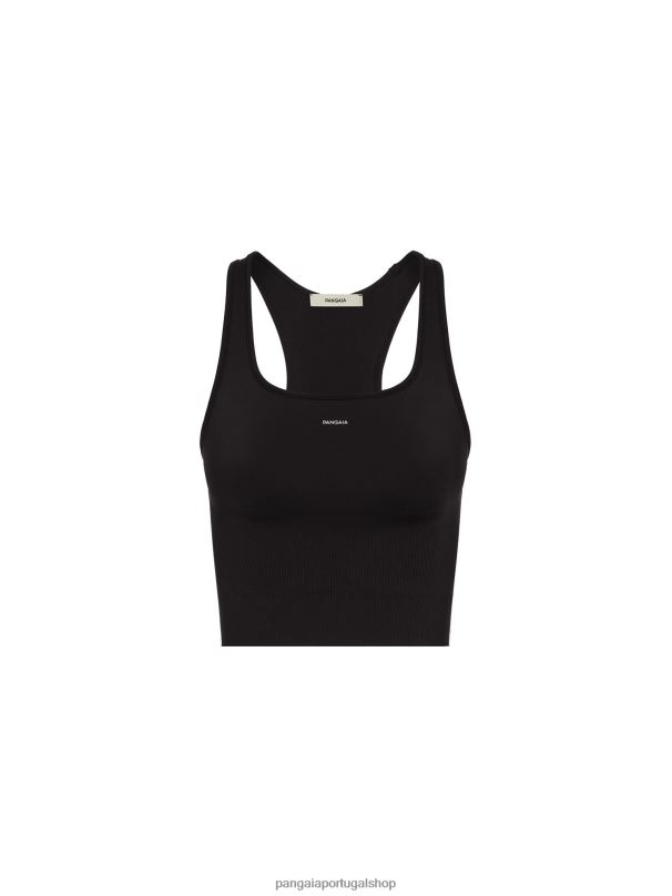 regata com nervuras de movimento mulheres Pangaia JJJ8D128 preto roupas
