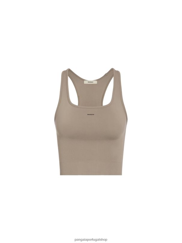 regata com nervuras de movimento mulheres Pangaia JJJ8D179 taupe roupas