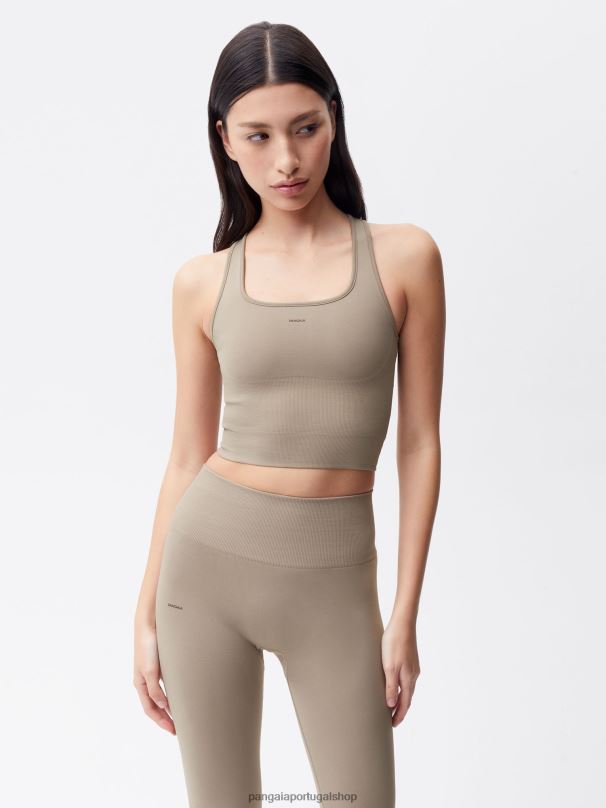 regata com nervuras de movimento mulheres Pangaia JJJ8D179 taupe roupas
