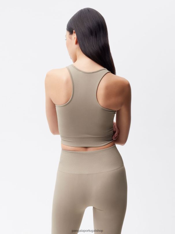 regata com nervuras de movimento mulheres Pangaia JJJ8D179 taupe roupas