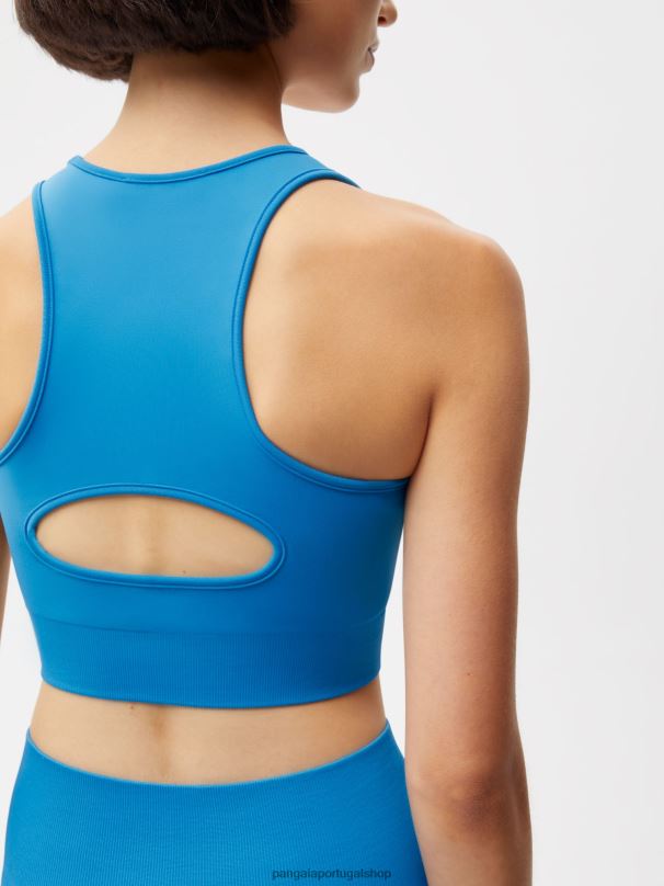 sutiã esportivo de movimento mulheres Pangaia JJJ8D424 azul cerúleo roupas