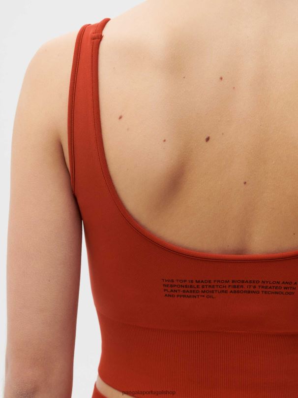 top de movimento x tanque mulheres Pangaia JJJ8D423 jaspe vermelho roupas