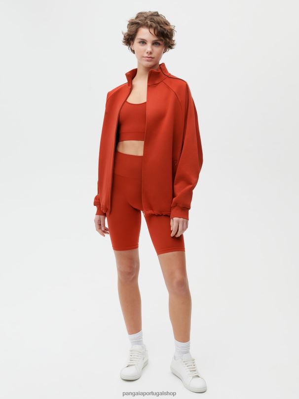 movimento x shorts mulheres Pangaia JJJ8D286 jaspe vermelho roupas