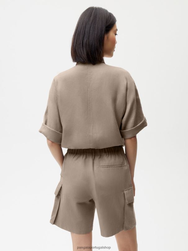 shorts cargo de mistura de algodão orgânico mulheres Pangaia JJJ8D233 cogumelo roupas