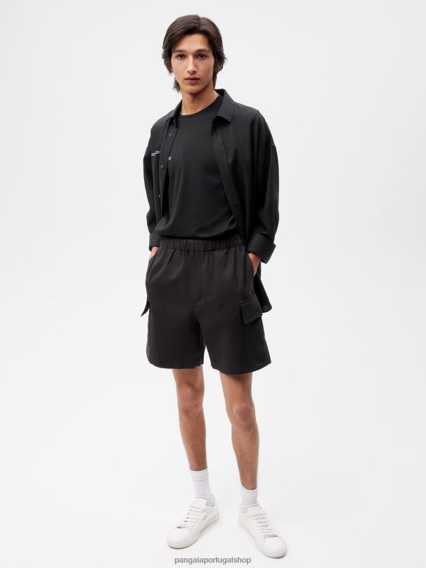 shorts cargo de mistura de algodão orgânico mulheres Pangaia JJJ8D266 preto roupas