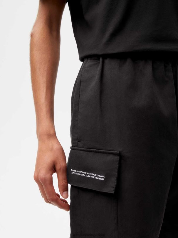 shorts cargo de mistura de algodão orgânico mulheres Pangaia JJJ8D266 preto roupas