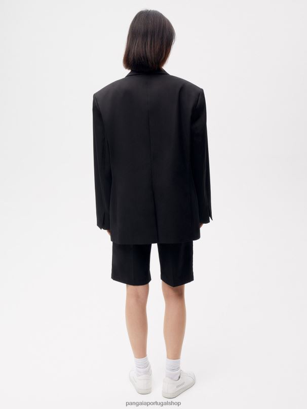 shorts de alfaiataria de algodão orgânico mulheres Pangaia JJJ8D263 preto roupas