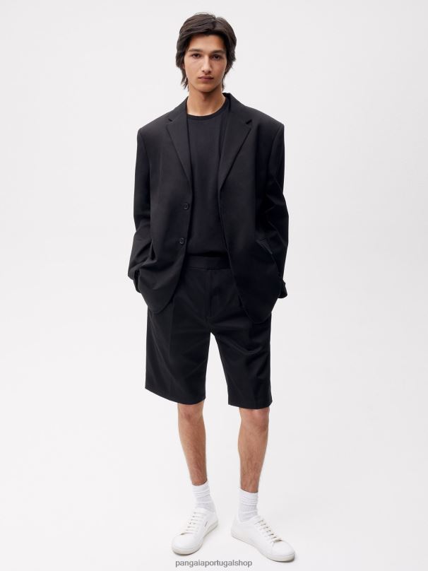 shorts de alfaiataria de algodão orgânico mulheres Pangaia JJJ8D263 preto roupas