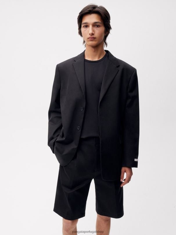 shorts de alfaiataria de algodão orgânico mulheres Pangaia JJJ8D263 preto roupas