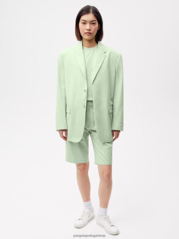 shorts de alfaiataria de algodão orgânico mulheres Pangaia JJJ8D265 pistache roupas