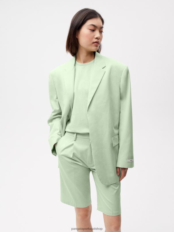 shorts de alfaiataria de algodão orgânico mulheres Pangaia JJJ8D265 pistache roupas