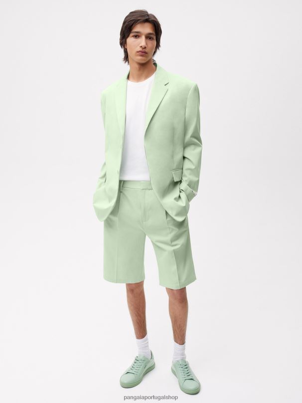 shorts de alfaiataria de algodão orgânico mulheres Pangaia JJJ8D265 pistache roupas