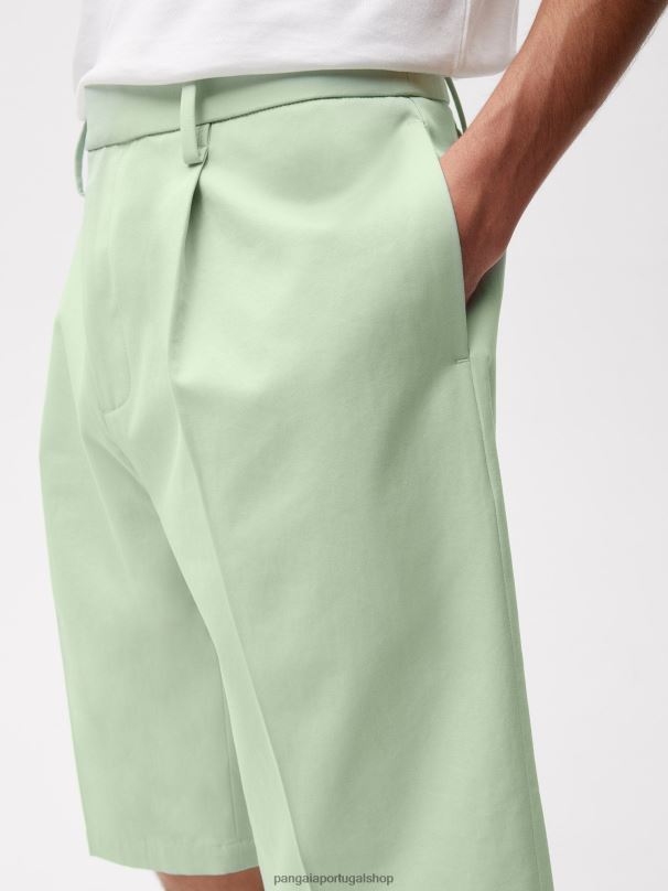 shorts de alfaiataria de algodão orgânico mulheres Pangaia JJJ8D265 pistache roupas