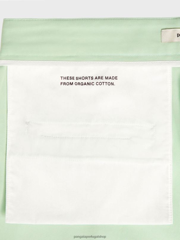 shorts de alfaiataria de algodão orgânico mulheres Pangaia JJJ8D265 pistache roupas