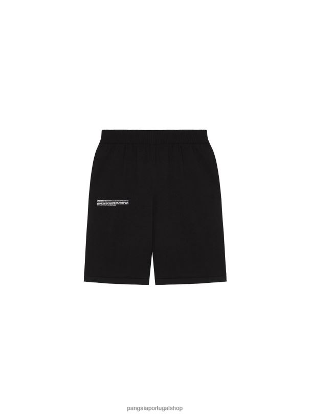 shorts de malha de algodão orgânico mulheres Pangaia JJJ8D226 preto roupas