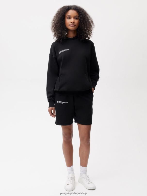 shorts de malha de algodão orgânico mulheres Pangaia JJJ8D226 preto roupas