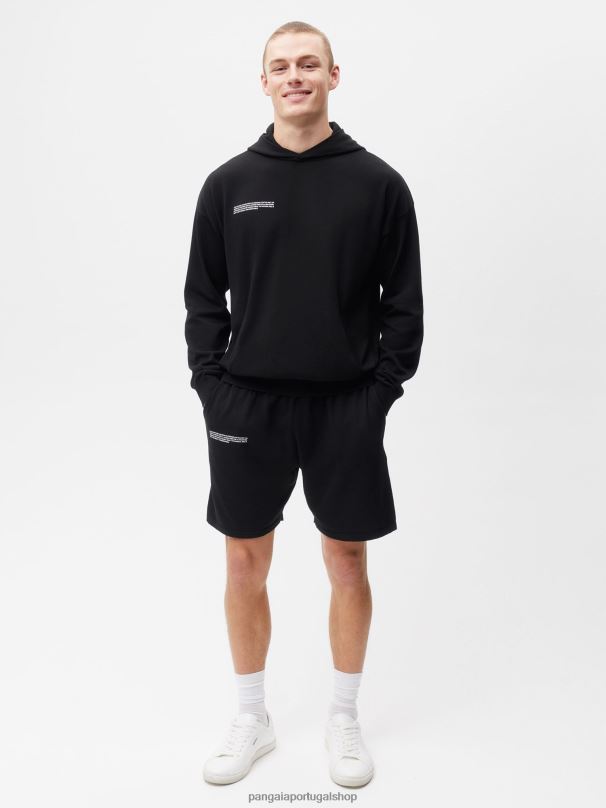 shorts de malha de algodão orgânico mulheres Pangaia JJJ8D226 preto roupas