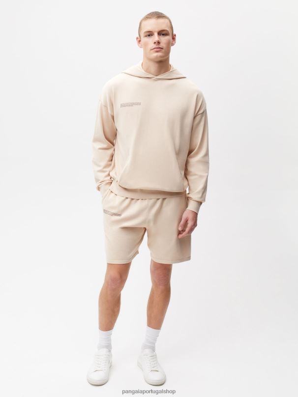 shorts de malha de algodão orgânico mulheres Pangaia JJJ8D269 areia roupas