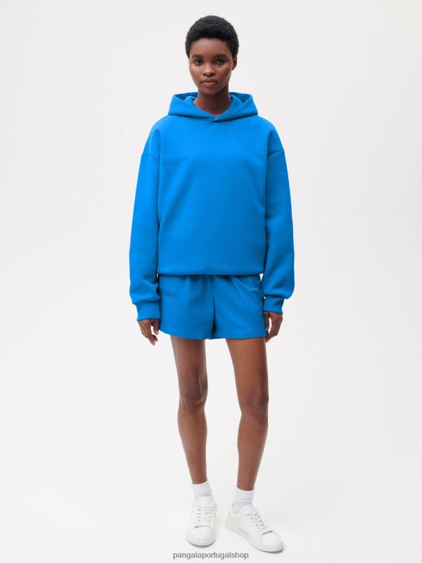 shorts de náilon reciclado mulheres Pangaia JJJ8D240 azul cerúleo roupas