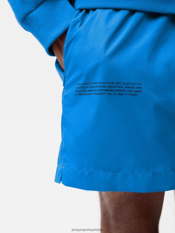 shorts de náilon reciclado mulheres Pangaia JJJ8D240 azul cerúleo roupas