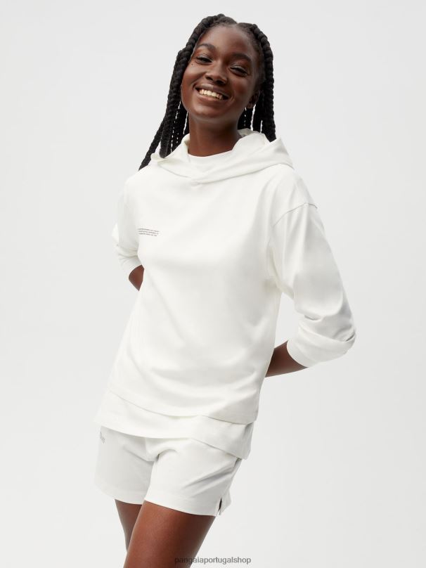 shorts de pijama de algodão orgânico com fibra c mulheres Pangaia JJJ8D236 off white roupas