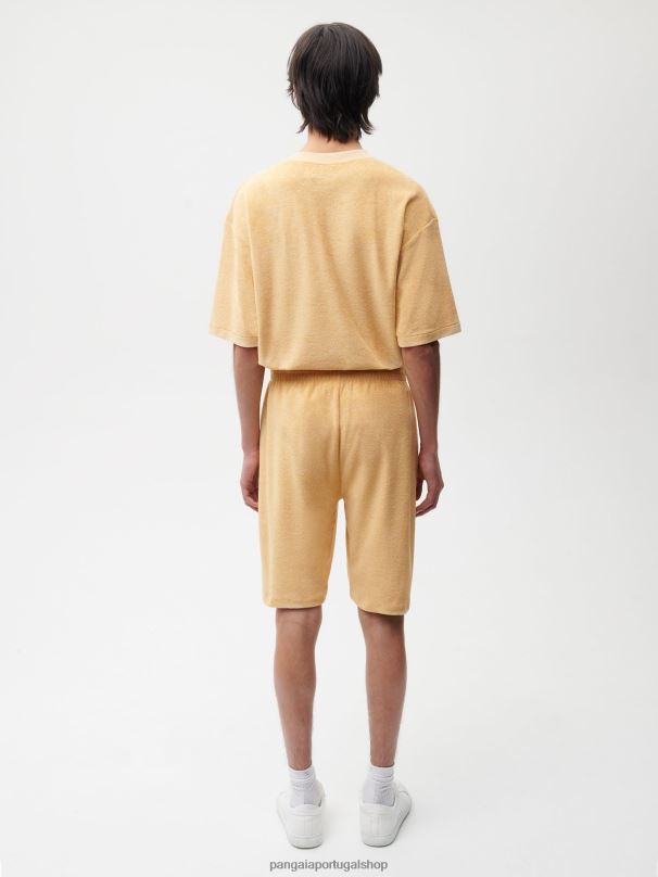 shorts longos de toalha mulheres Pangaia JJJ8D243 areia escura roupas