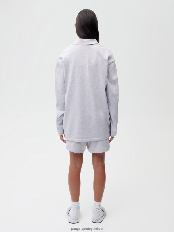 shorts soltos de pijama de algodão orgânico com fibra c mulheres Pangaia JJJ8D275 Margarida cinzenta roupas