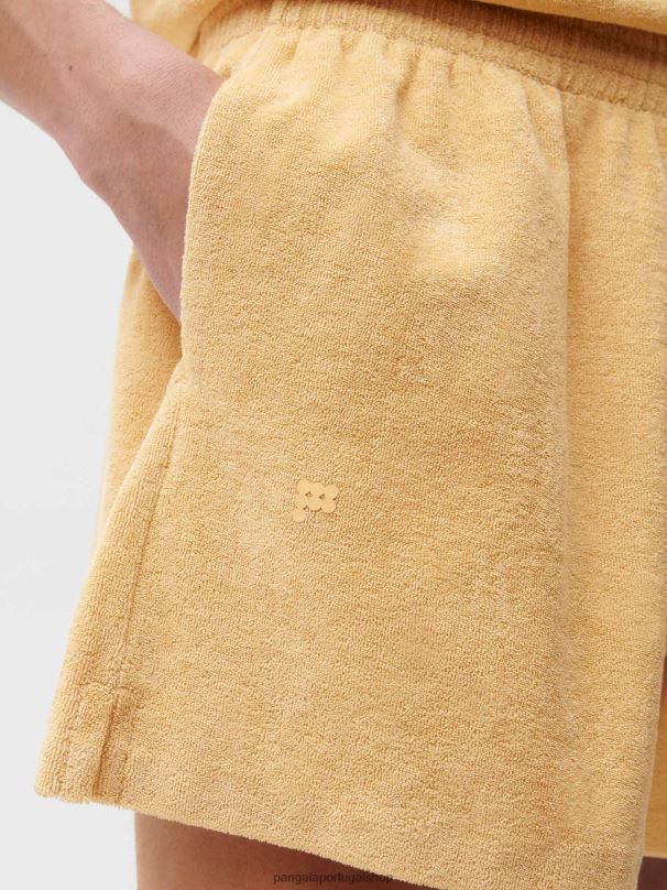 shorts toalha mulheres Pangaia JJJ8D282 areia escura roupas