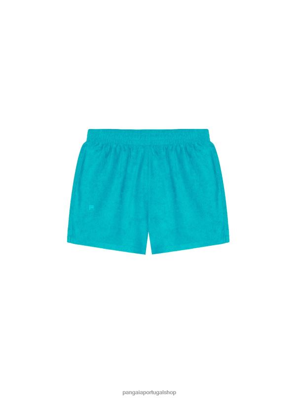 shorts toalha mulheres Pangaia JJJ8D288 azul pavão roupas