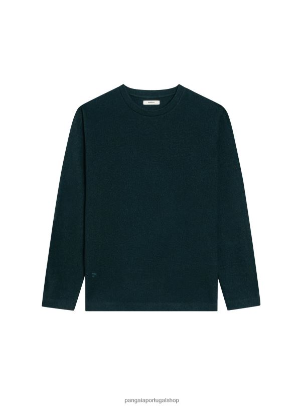 jersey de lã reciclada - blusa de manga longa mulheres Pangaia JJJ8D140 folhagem verde roupas