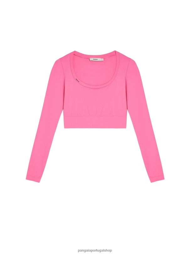 motion x blusa manga longa mulheres Pangaia JJJ8D145 rosa melancia roupas