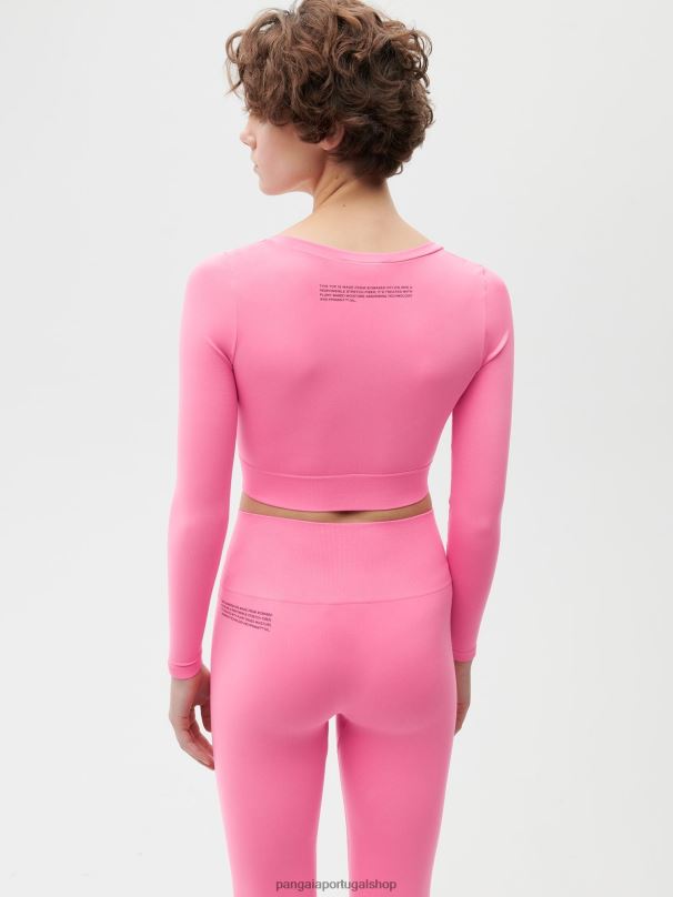 motion x blusa manga longa mulheres Pangaia JJJ8D145 rosa melancia roupas